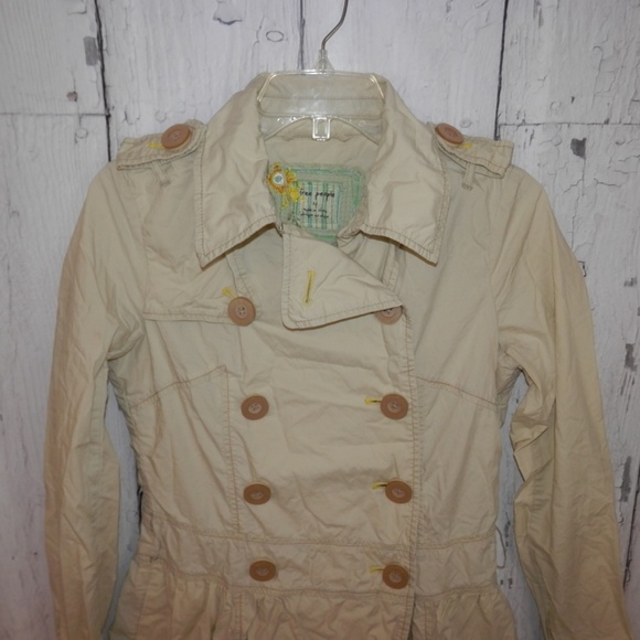 Free People Size 4 Trench Coat Tunic Jacket Shirt - Picture 2 of 8